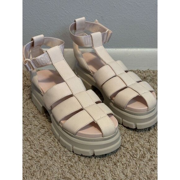 UGG Shoes - UGG ASHTON STRAPPY PLATFORM NUBUCK LEATHER SANDALS 10W /8M Cute‎ Goth Grunge Emo